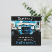 Party für die individuelle Antik des Autos Einladu Einladung (Stehend Vorderseite)