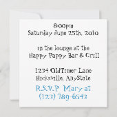 Party für die individuelle Antik des Autos Einladu Einladung (Rückseite)