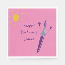 Party für die Kunstwerke Ihres Kindes Serviette