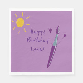 Party für die Kunstwerke Ihres Kindes Serviette