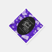 Party für die lila Bucheinführung Serviette (Ecke)