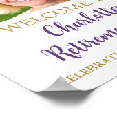 Party für die Lila Einlösung des Golds Custom 8.5x Poster (Ecke)