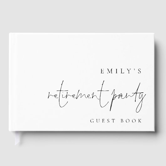 Party für die Minimalistische Skriptausgabe Gästebuch (Vorderseite)