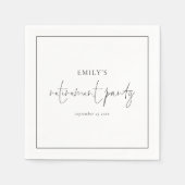 Party für die Minimalistische Skriptzeile zur Gren Serviette (Vorderseite)