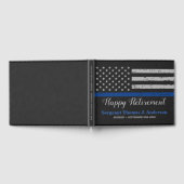 Party für die Polizeieintrittsleder Thin Blue Line Gästebuch (Voll)