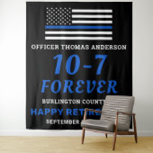 Party für die Polizeieinweisung 10-7 "Blaue Linie" Wandteppich (Beispiel)