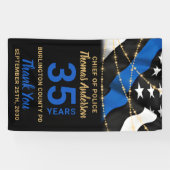 Party für die Polizeieinweisung "Thin Blue Line" Banner (Horizontal)