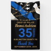 Party für die Polizeieinweisung "Thin Blue Line" Banner (Vertikal)