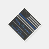 Party für die Polizeieinweisung "Thin Blue Line" Serviette (Ecke)