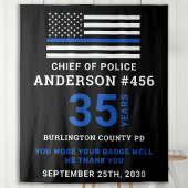 Party für die Polizeieinweisung "Thin Blue Line" Wandteppich