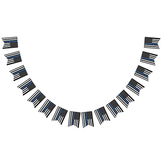 Party für die Polizeieinweisung Thin Blue Line Wimpelkette (Alle)