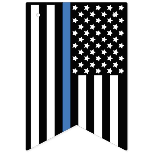 Party für die Polizeieinweisung Thin Blue Line Wimpelkette (Zweite Fahne)