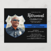 Party für die Polizeieinziehung Foto Einladung (Vorderseite)