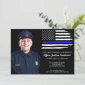 Party für die Polizeieinziehung Thin Blue Line Fot Einladung (Stehend Vorderseite)