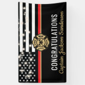 Party für die Red Line-Flagge für Feuerwehrleute Banner (Vertikal)