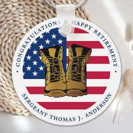 Party für die Rente der Militärarmee USA Flag Schlüsselanhänger