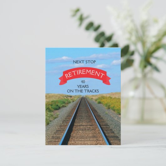 Party für die Rückgabe des Schienenverkehrs Einladung (Stehend Vorderseite)