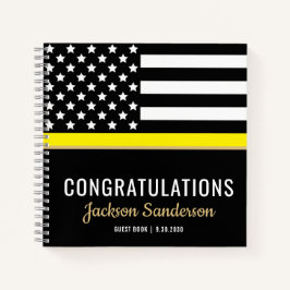 Party für die Rückgabe von Dispatcher Gelbe Linie Notizblock