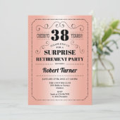 Party für die Rückgabe von Unternehmen - Rose Gold Einladung (Stehend Vorderseite)