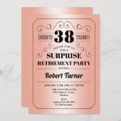 Party für die Rückgabe von Unternehmen - Rose Gold Einladung (Vorne/Hinten)