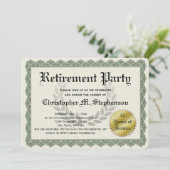 Party für die Ruhestandsberechtigung - Funny Recog Einladung (Stehend Vorderseite)