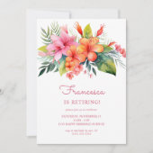 Party für die Ruhestandsregelung für tropische Blu Einladung (Vorderseite)