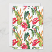 Party für die Ruhestandsregelung für tropische Blu Einladung (Rückseite)