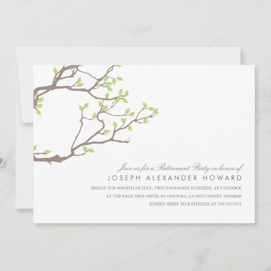 Party für die Ruhestandsregelung für verlockende B Einladung (Vorderseite)