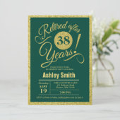 Party für die Ruhestandsregelung - Ökologische Gol Einladung (Stehend Vorderseite)