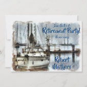 Party für die Ruhestandsregelung - Segelthema Einladung (Vorderseite)
