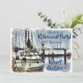 Party für die Ruhestandsregelung - Segelthema Einladung (Stehend Vorderseite)