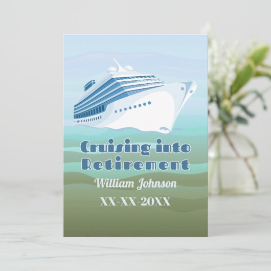Party für die Ruhestandsrückstellung in die Ruhest Einladung (Stehend Vorderseite)
