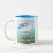 Party für die Ruhestandsrückstellung in die Ruhest Zweifarbige Tasse (Links)