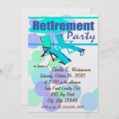 Party für die Ruhestandszeit/ Loungesessel Einladung (Vorne/Hinten)
