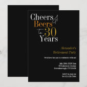 Party für die Ruhestandzeit 30 Jahre Einladung (Vorne/Hinten)