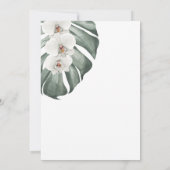 Party für die Ruhestätte von Orchideen im tropisch Einladung (Rückseite)