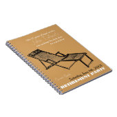 Party für die Ruhestätte von Retro-Deckstuhlen Notizblock (Rechte Seite)