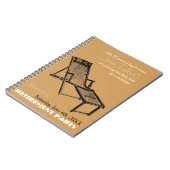 Party für die Ruhestätte von Retro-Deckstuhlen Notizblock (Linke Seite)