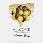 Party für die Schwarz-weiße Altersvorsorge Acrylschild (Winkel)