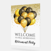 Party für die Schwarz-weiße Altersvorsorge Acrylschild (Winkel)