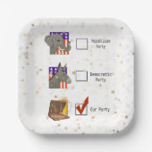 Party für die Stimmabgabe Spaß Pappteller (Vorderseite)