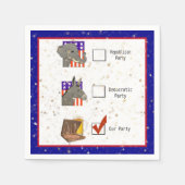 Party für die Stimmabgabe Spaß Serviette (Vorderseite)