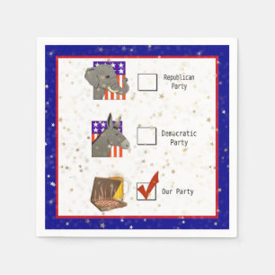 Party für die Stimmabgabe Spaß Serviette