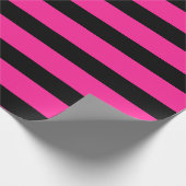Party für die Streifen aus Hot Pink und Black Fash Geschenkpapier (Ecke)