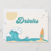 Party für die Surfhalle | Surfkarte Einladung (Vorderseite)