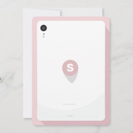 Party für die Textmeldung von Tablet-Chaten für On Einladung (Rückseite)