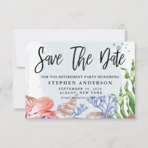 Party für die Wasserfarbenversorgung an Küsten Sav Save The Date