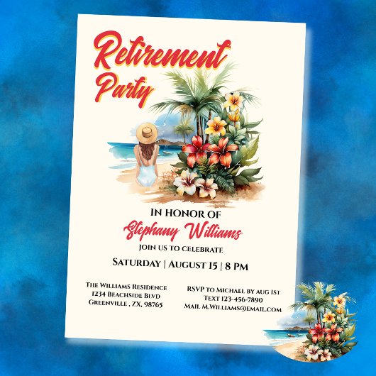 Party für die weibliche Altersversorgung Aloha Wom Einladung