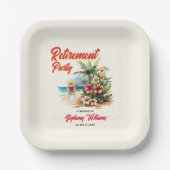 Party für die weibliche Altersversorgung Aloha Wom Pappteller (Vorderseite)