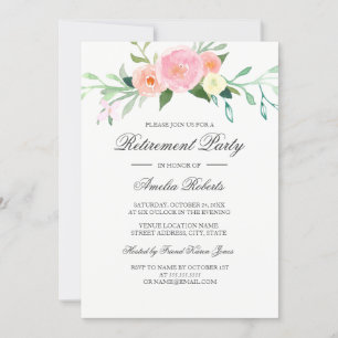 Party für die Wildblume von Aquarellen Einladung